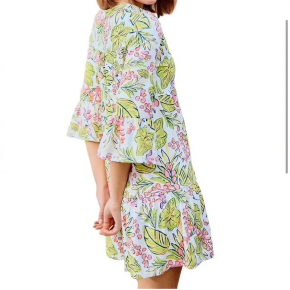 Perfect like new MARY SQUARE laguna dress in vine time lime large - Picture 9 of 15